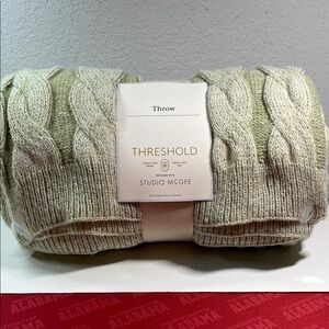 Threshold Studio McGee Cable Knit Throw - Sage
